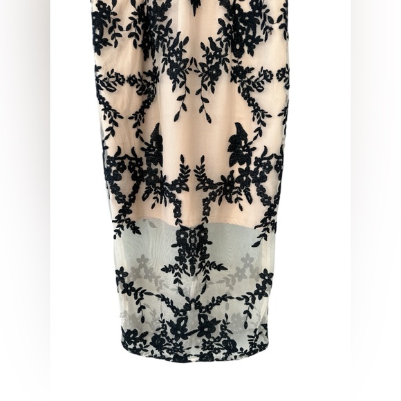 Bardot Nude Embroidered Mesh Midi Dress - Picture 7 of 12